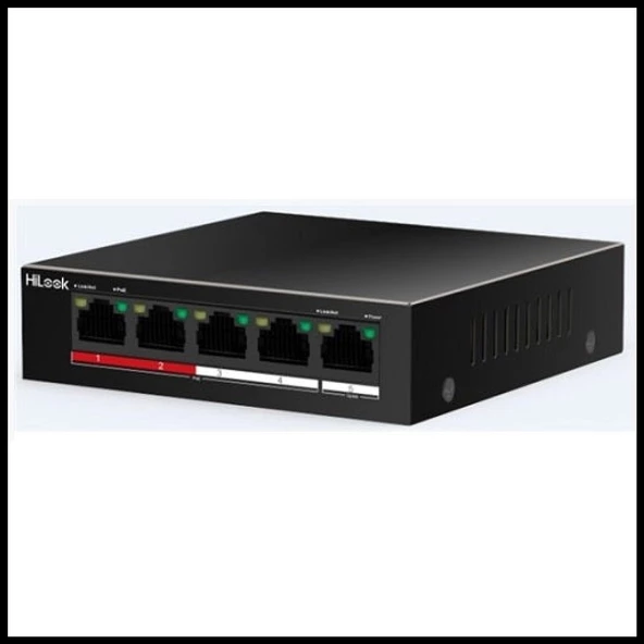 Hılook Ns-0105p-35(b), 5 Port, Megabit, 4 Port Poe, 35w, +1 Port Megabit Uplink, Long Range 250metre, Yönetilemez, Masaü