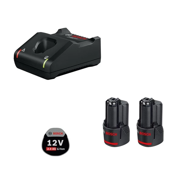 Bosch Professional GAL Başlangıç Seti 12V-40 + 2 x GBA 2,0Ah Hızlı Şarj Cihazı - 1600A019R8