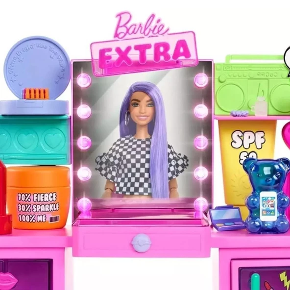 Barbie Extra Güzellik Seti GYJ70 1 Barbie +45 parça - 6