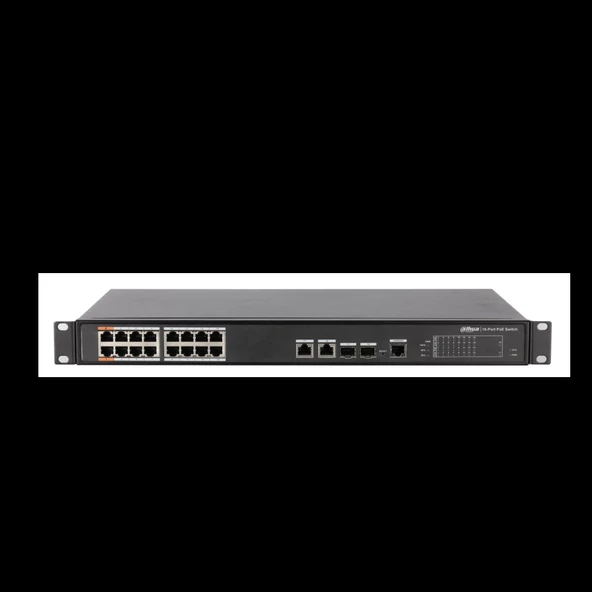 Dahua Pfs4218-16et-240-v2, 16 Port, Megabit, 16 Port Poe, 240w, +2 Port Combo Sfp, +2 Port Gigabit Uplink, Yönetilebilir