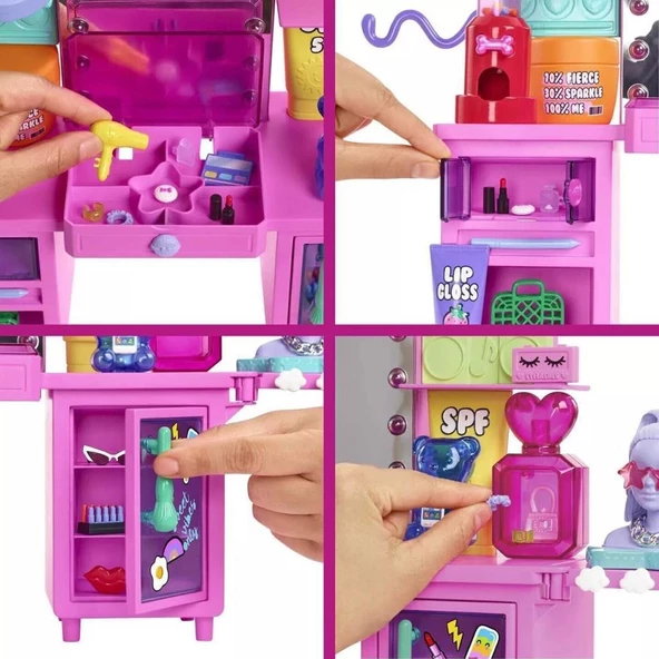 Barbie Extra Güzellik Seti GYJ70 1 Barbie +45 parça - 5