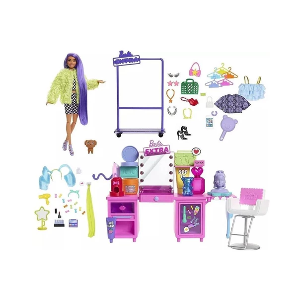Barbie Extra Güzellik Seti GYJ70 1 Barbie +45 parça - 3