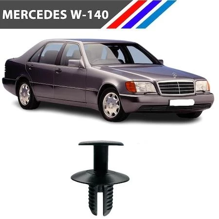 Mercedes W140 S Class Davlumbaz Klipsi 81471-911-992 M1700-25 - Resim 3
