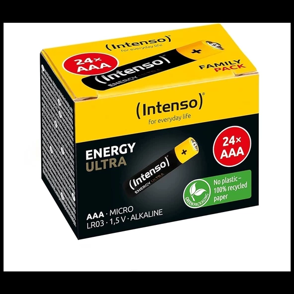 Intenso 7501814, Energy Ultra, Lr03, Aaa, 1.5volt, 24 Lü Paket, Pil