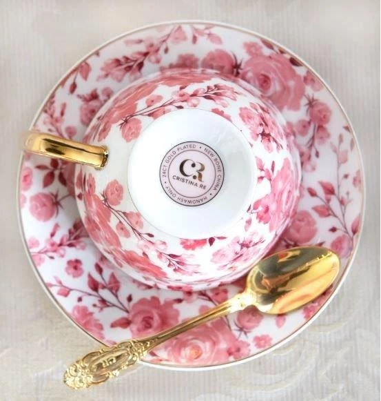Cristina Re Teacup & Saucer Charlotte Rose - Resim 2