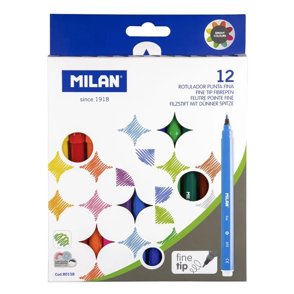 MILAN 80158 FINE KEÇELİ KALEM - 12 Lİ