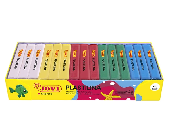 JOVI 71B 150GR KURUMAYAN OYUN HAMURU BASIC 3 X 5 RENK - 15'Lİ KUTU - 3