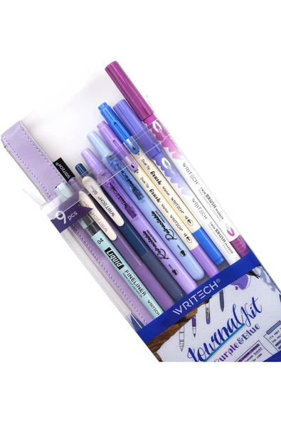 WRITECH W-JK03-4 NIGHT KALEM SETİ (MAVİ-MOR) - 9'LU - 3
