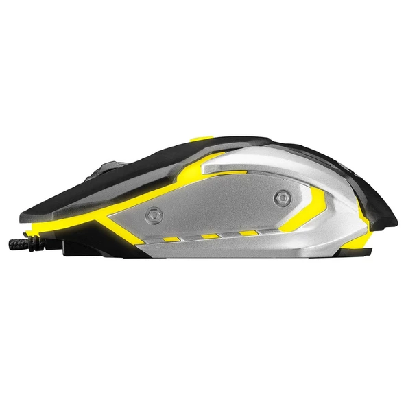 Everest SM-G72 Usb Siyah/Gümüş Işıklandırmalı Oyuncu Mouse - 24123 - 4