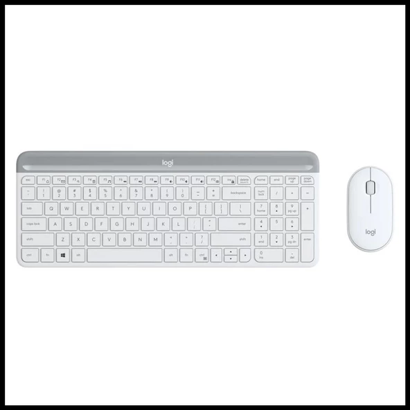 Logıtech Mk470 Beyaz, 920-009436, Kablosuz, Türkçe Q, Klavye Mouse Set