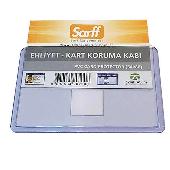 SARFF A-031V PVC DİKEY EHLİYET KABI 85X55MM - 100ADET - Resim 2
