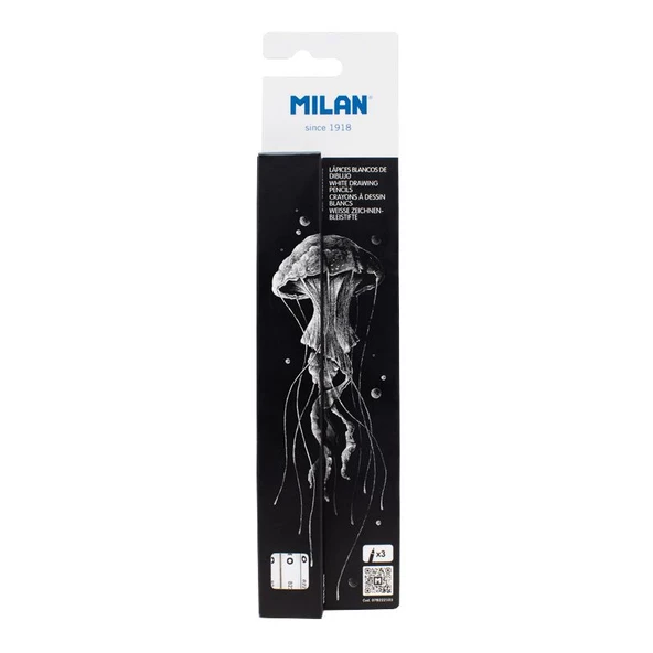MILAN 07B222103 GRAPHITE 0,4MM BEYAZ UÇLU KALEM BLISTER - 3ADET ürün görseli 1