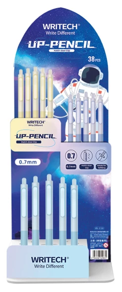 WRITECH W-5155 SPACE UP 0,7MM VERSATİL KALEM - 38'Lİ STAND