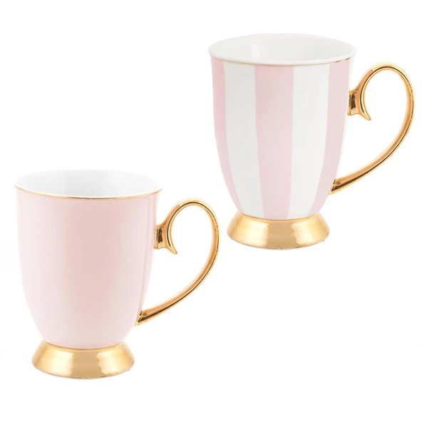 Cristina Re Blush Stripe & Blush Mug Set of 2 - Resim 2