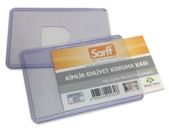 SARFF A-031V PVC DİKEY EHLİYET KABI 85X55MM - 100ADET ürün görseli