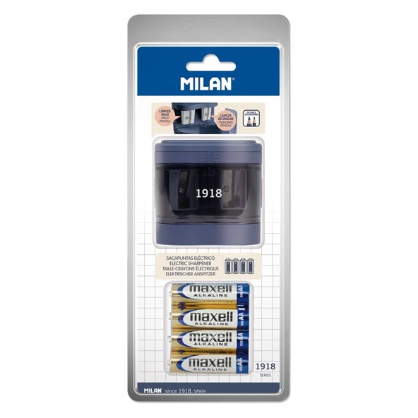 MILAN BWM10278B 1918 MAXI ELEKTRİKLİ MAVİ KALEMTRAŞ BLISTER