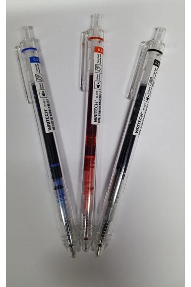 WRITECH W-927 BASMALI ROLLER 0,5MM KALEM KIRMIZI - 12'Lİ KUTU