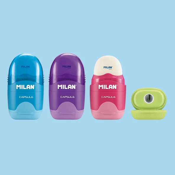 MILAN 4701116 CAPSULE KALEMTRAŞ/SİLGİ - ASORTİ - 16ADET - 2