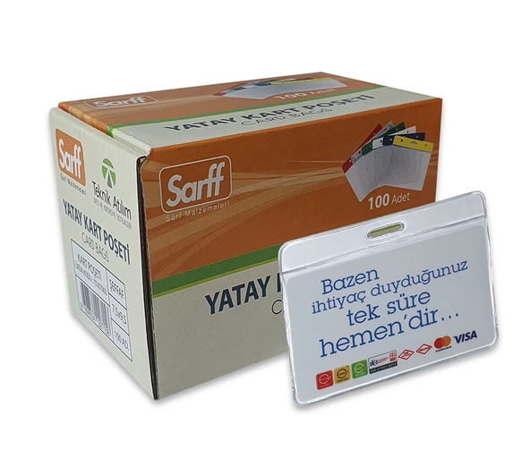 SARFF 9.5X7.5CM ŞEFFAF KART POŞETİ - 100ADET - 3