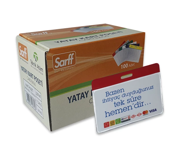 SARFF 9.5X7.5CM KIRMIZI KART POŞETİ - 100ADET - 3