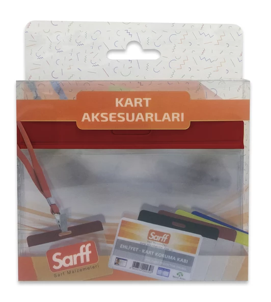 SARFF 7.5x9.5cm KIRMIZI KART POŞETLERİ BLİSTER - 10ADET - 3