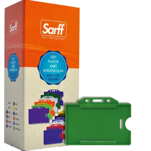 SARFF YEŞİL SERT KART KABI - 50ADET - 2