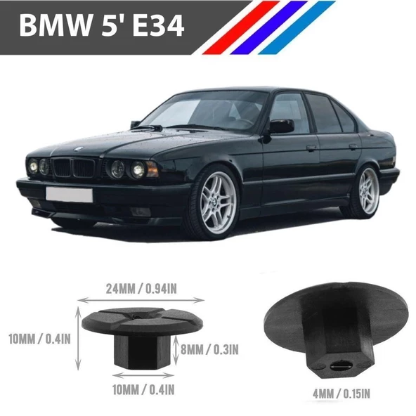 Bmw 5 E34 Tampon Davlumbaz Klipsi 51711958025 M1762-3