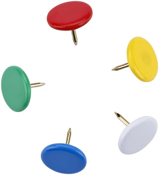 SARFF RENKLİ HARİTA ÇİVİSİ 10'LU KUTU - 3