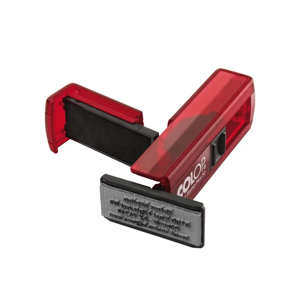 COLOP CEP20 KAŞE KIRMIZI KASA SİYAH KEÇE - 14X38MM - 3
