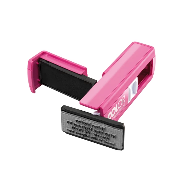 COLOP CEP20 KAŞE PEMBE KASA SİYAH KEÇE - 14X38MM - 3