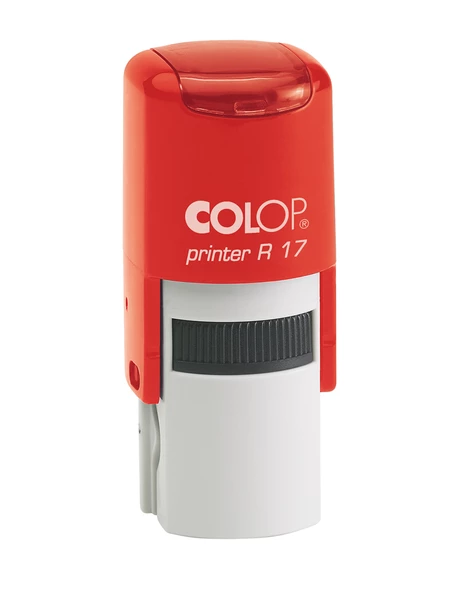 COLOP R17 YUVARLAK KIRMIZI KASA SİYAH KEÇE - 17MM