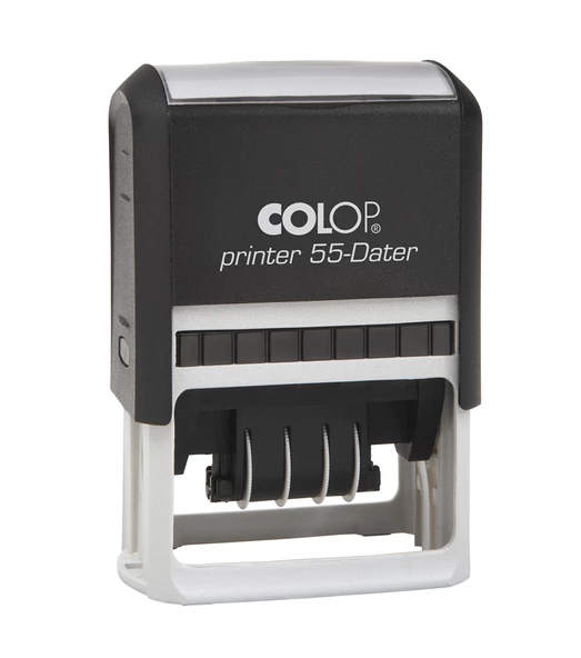 COLOP PRINTER 55 TARİH KAŞE(TR) SİYAH  KASA MAVI- KIRMIZI KEÇE - 40X60MM