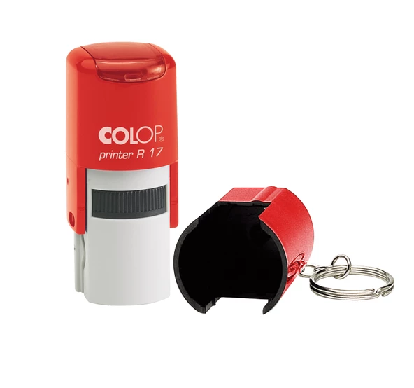 COLOP R17 YUVARLAK KIRMIZI KASA SİYAH KEÇE - 17MM - Resim 3