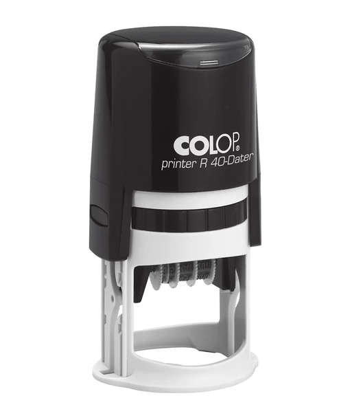 COLOP R40 TARİH KAŞE(TR) SİYAH KASA MAVİ/KIRMIZI KEÇE - 40MM ürün görseli