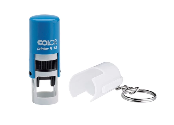 COLOP R12 YUVARLAK MAVİ KASA SİYAH KEÇE - 12MM - Resim 2