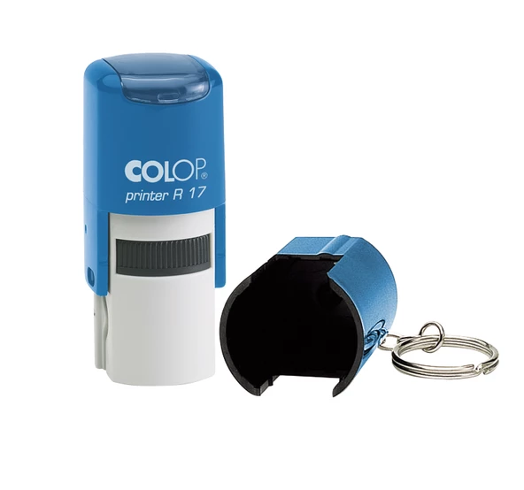 COLOP R17 YUVARLAK MAVİ KASA SİYAH KEÇE - 17MM - 3