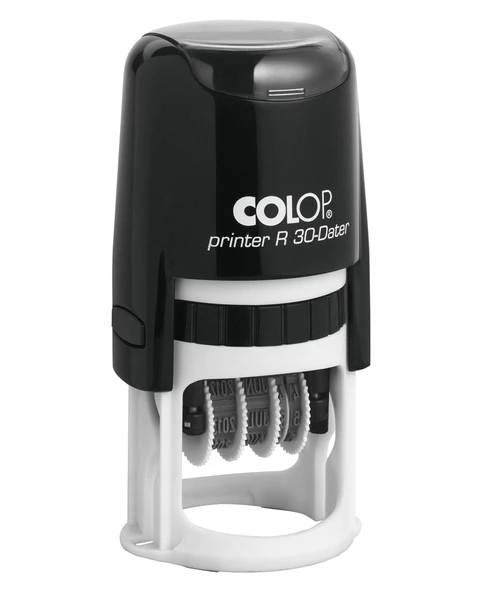 COLOP R30 TARİH KAŞE(TR) SİYAH KASA MAVİ KEÇE - 30MM