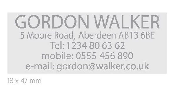 COLOP PRINTER C30 MAVİ KASA SİYAH KEÇE - 18X47MM - Resim 3