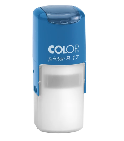 COLOP R17 YUVARLAK MAVİ KASA MAVİ KEÇE - 17MM - Resim 2