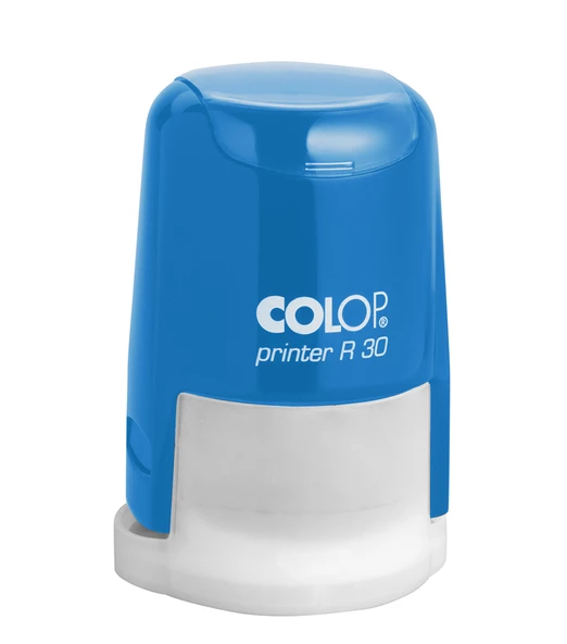 COLOP R30 YUVARLAK MAVİ KASA MAVİ KEÇE - 30MM - Resim 2