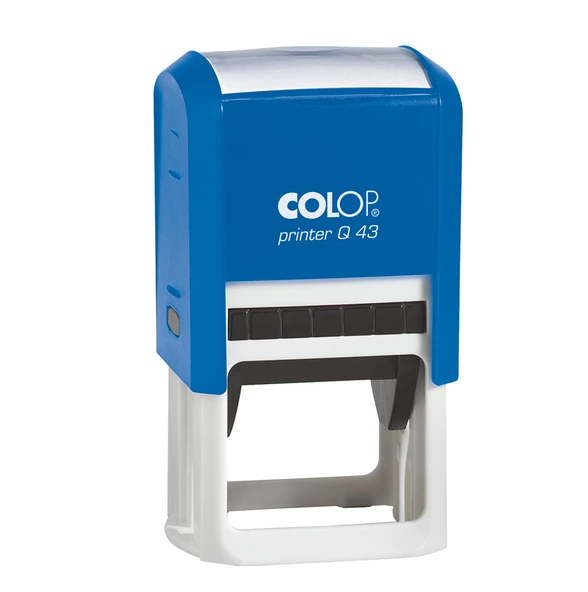 COLOP Q43 KARE MAVİ KASA SİYAH KEÇE - 43X43MM