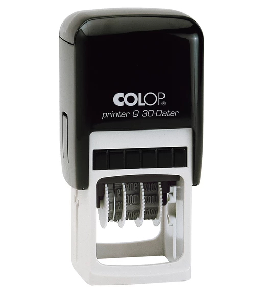 COLOP Q30 TARİH KAŞE(TR) SİYAH KASA MAVİ KEÇE - 30X30MM