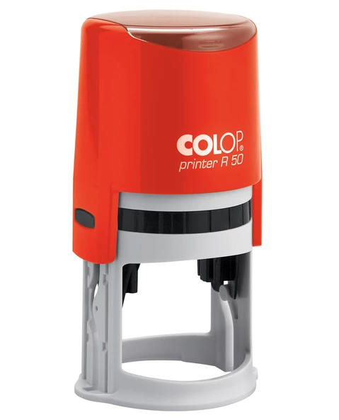 COLOP R50 YUVARLAK KIRMIZI KASA SİYAH KEÇE - 50MM