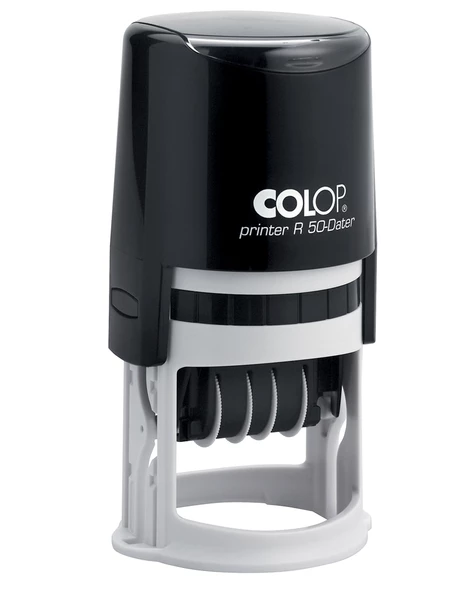 COLOP R50 TARİH KAŞE(TR) SİYAH KASA MAVİ/KIRMIZI KEÇE - 50MM