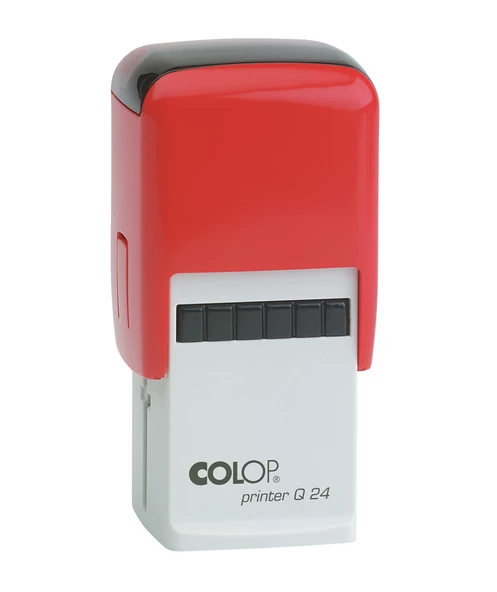 COLOP Q24 KARE KIRMIZI KASA SİYAH KEÇE - 24X24MM