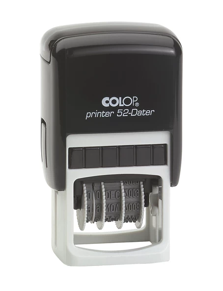 COLOP PRINTER 52 TARİH KAŞE(TR) SİYAH KASA MAVİ KEÇE - 20X30MM