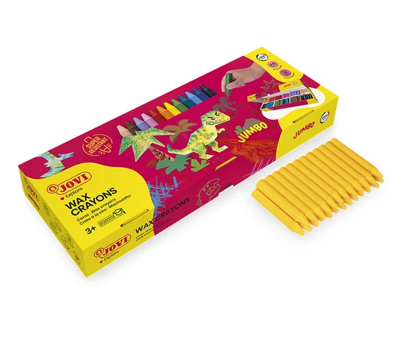 JOVI 989 JUMBO YUVARLAK MUM BOYA 12 X 25 RENK - 300'LÜ