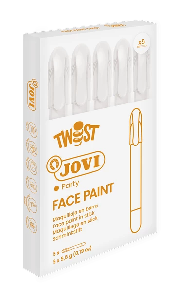 JOVI 191U YÜZ BOYASI STİK KALEM BEYAZ - 5'Lİ KUTU