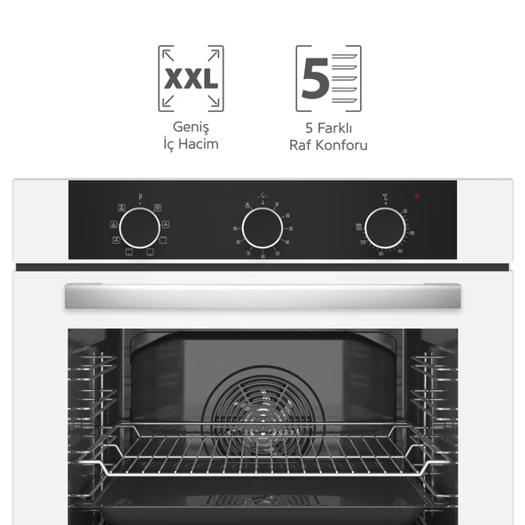 Simfer 8221 Ank. QS Büyük Pop-up 9 Fonk Beyaz Cam Power Turb - 2