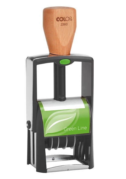 COLOP 2360 GREEN LINE TARİH KAŞE(ENG) MAVİ KEÇE